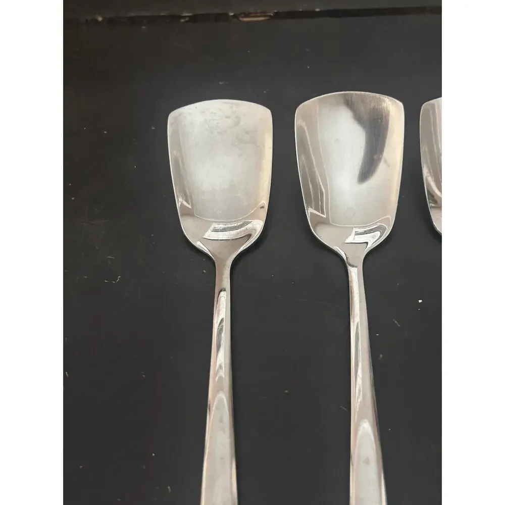 Set of 3 Endurance Stainless China 6” Bouillon Soup Spoons Stainless Steel
